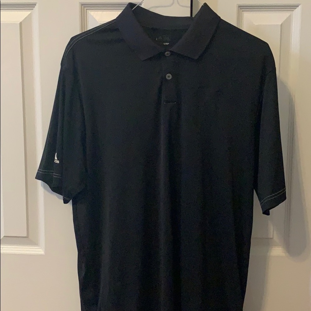 Black golf polo